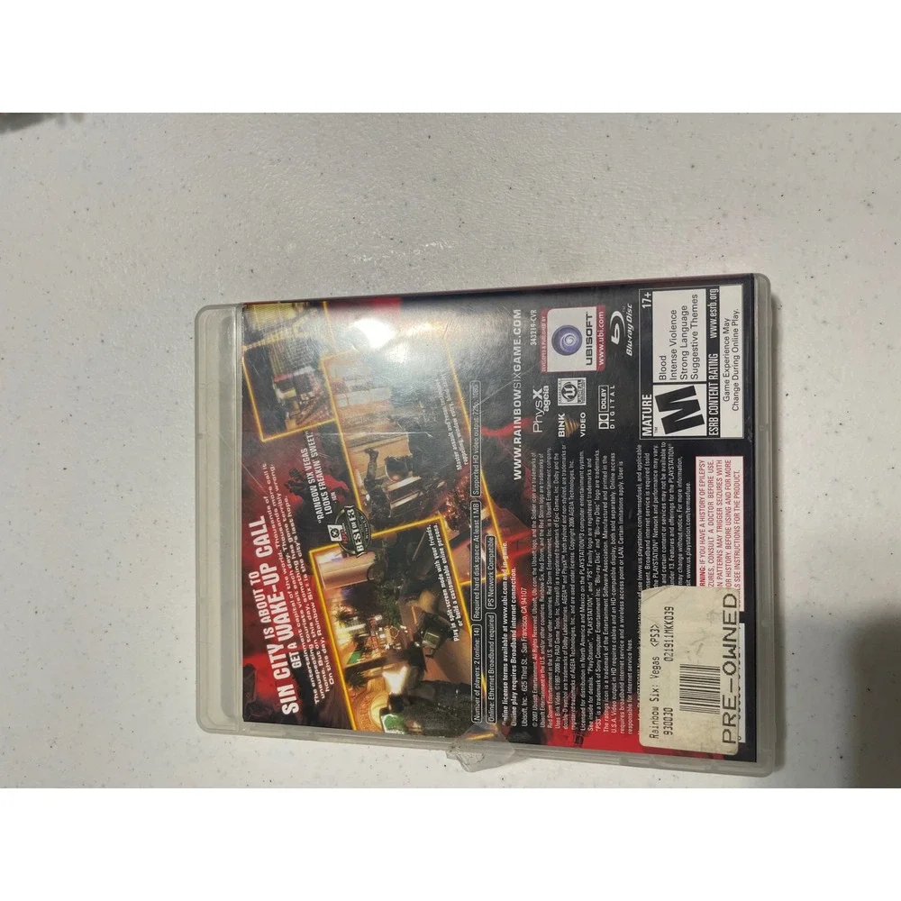 Tom Clancy's Rainbow Six Vegas Sony‎ PlayStation 3 PS3 Ubisoft Tactical Shooter